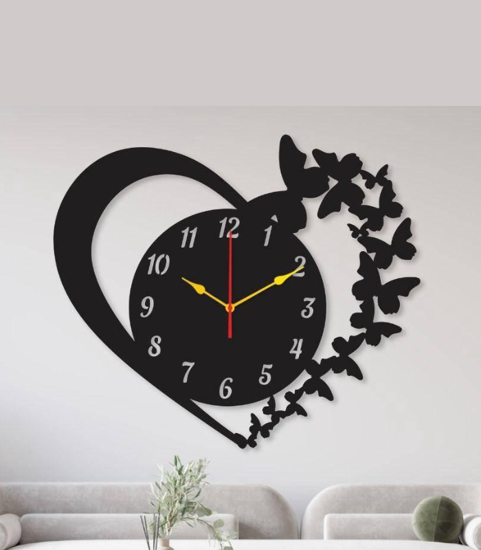Heart Design Wall Clock